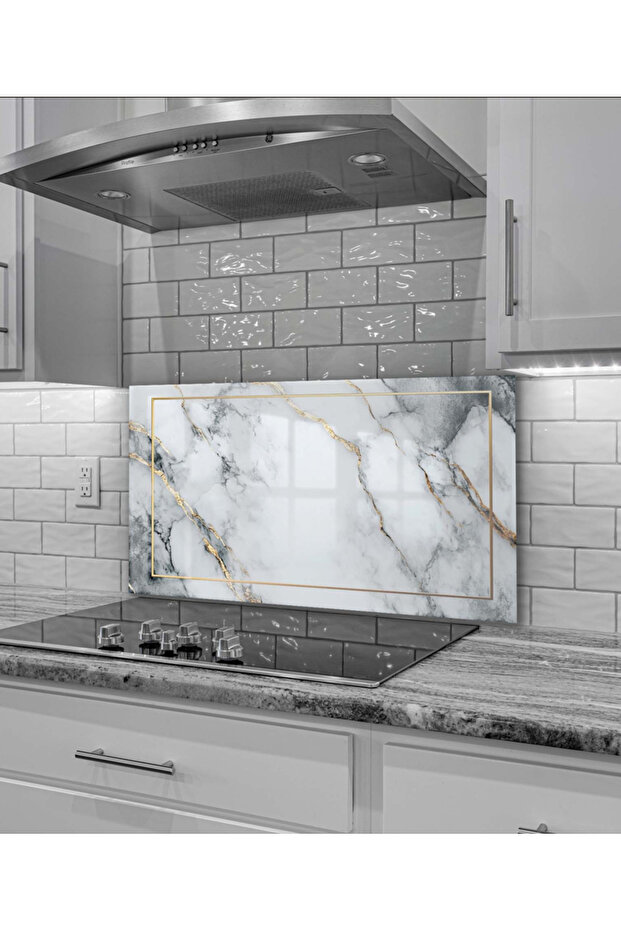 Ankastre Arkası Tablo Ocak Koruyucu Cam Tablo Dekoratif Tablo Dekoratif Mutfak Duvar Tablosu - 1