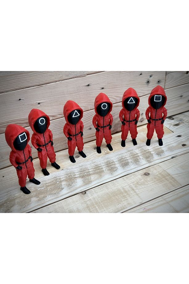 Squid Game Yuvarlak Asker Figürü - 10 cm Boyutunda Özel Üretim (1 ADET YUVARLAK ASKER) - 5