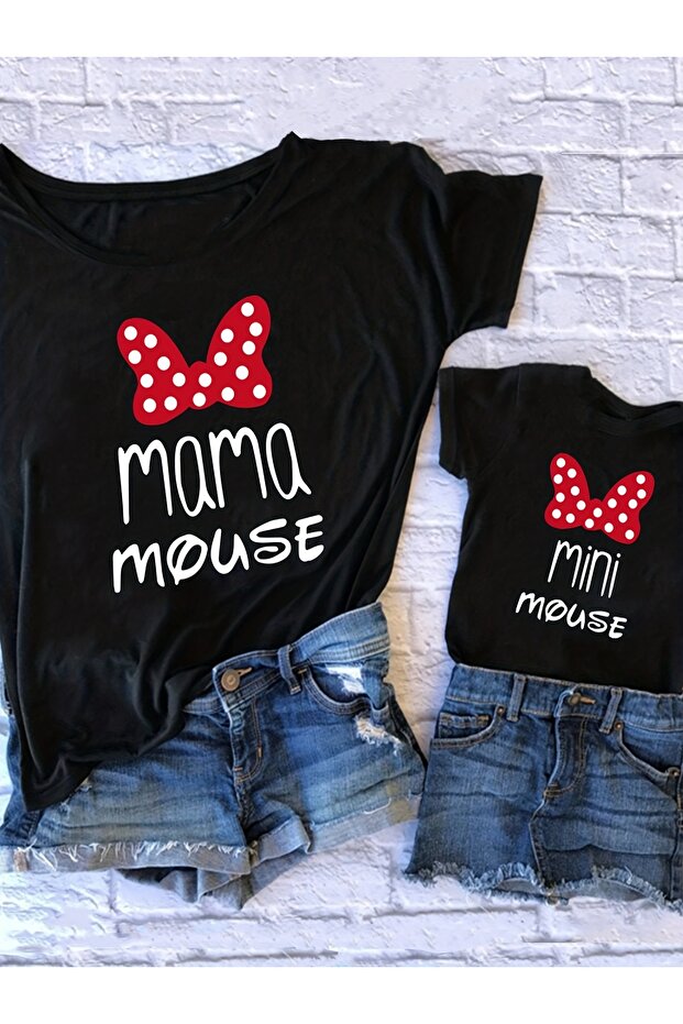 تي شيرت مطبوع منقوش من Mom & Me