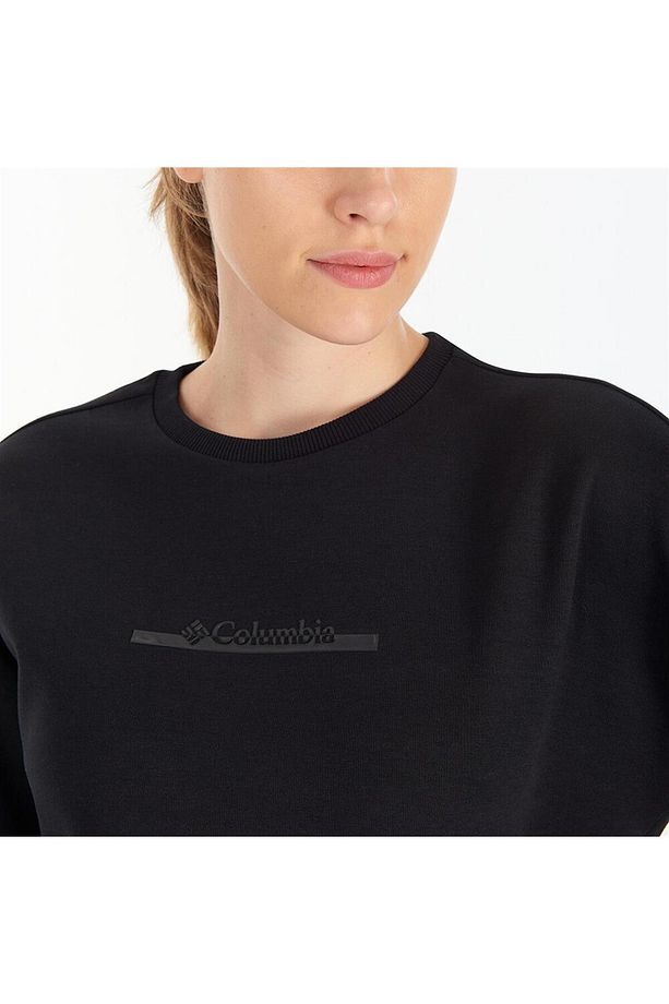 Cs0212 Csc W Bar Splıt Crop Sweatshırt Siyah - 2