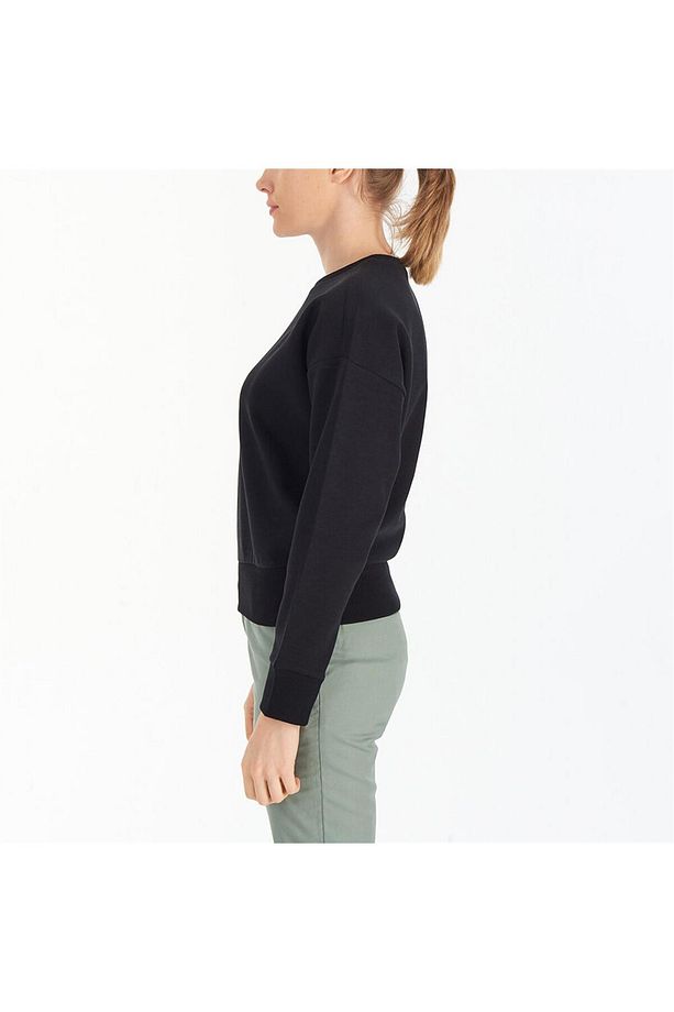 Cs0212 Csc W Bar Splıt Crop Sweatshırt Siyah - 5