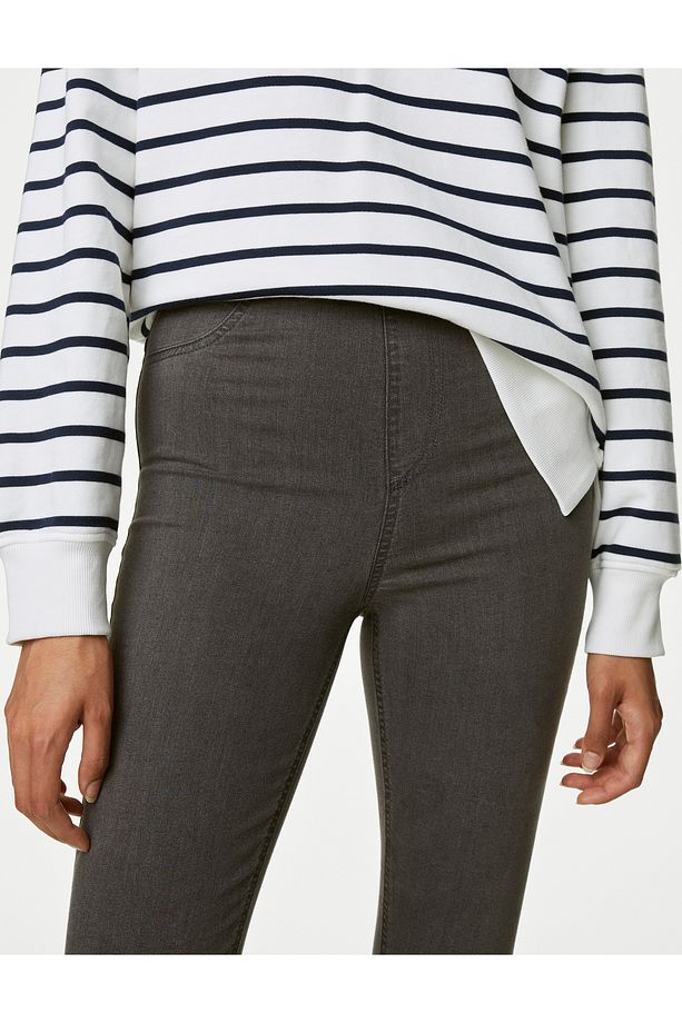 Yüksek Bel Jegging Jean Pantolon - 3