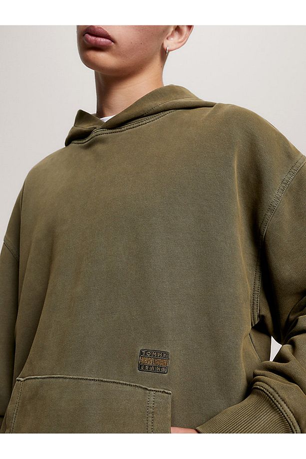 TOMMY JEANS ERKEK RLX TONAL BADGE KAPÜŞONLU SWEATSHIRT - 4