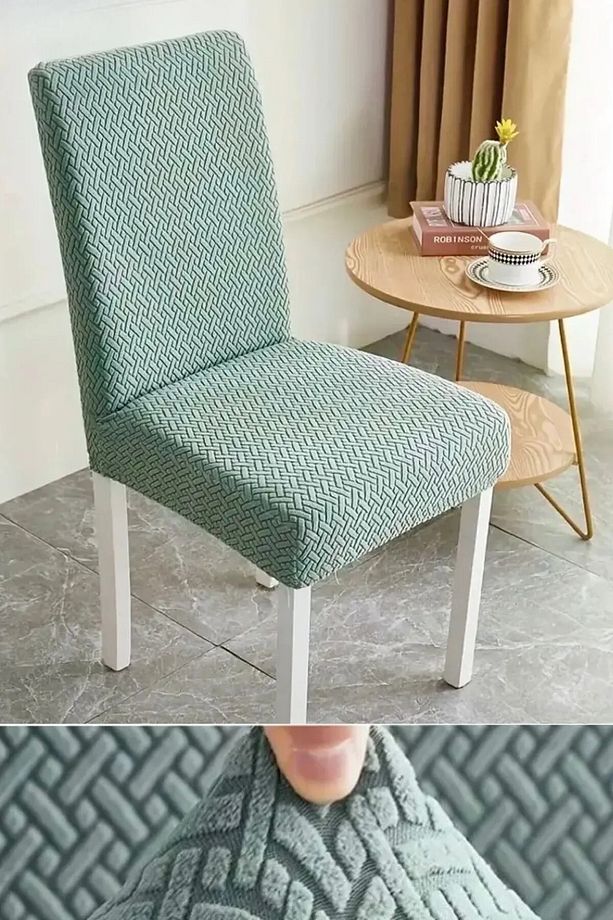 Sandalye Kılıfı, Sandalye Örtüsü, Lastikli,likralı Yıkanabılır 6Adet  sandalye örtüsü - 1