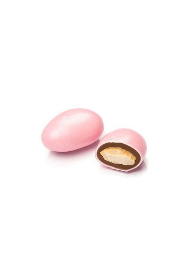 Pembe Renkli Çikolata Kaplı Badem Draje - 1