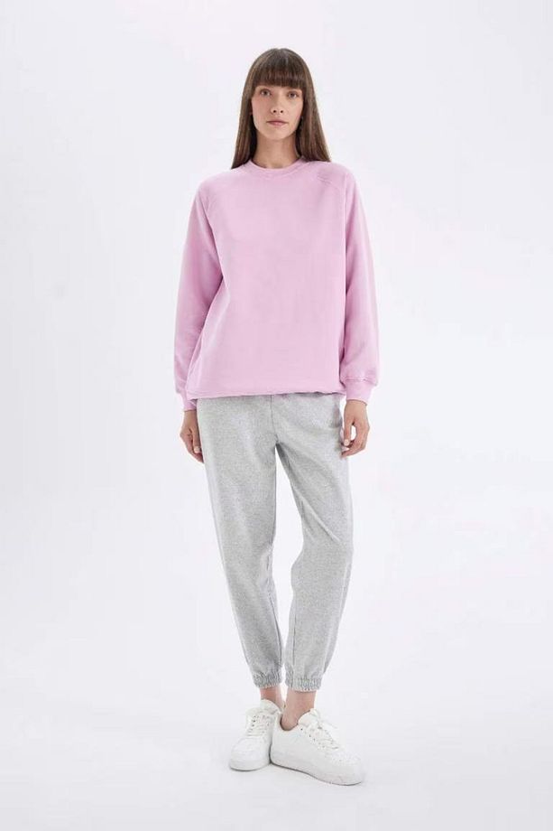 Jogger Eşofman Altı Basic Düz Yüksek Bel Paçası Lastikli Cepli 25k801t01501 - 3