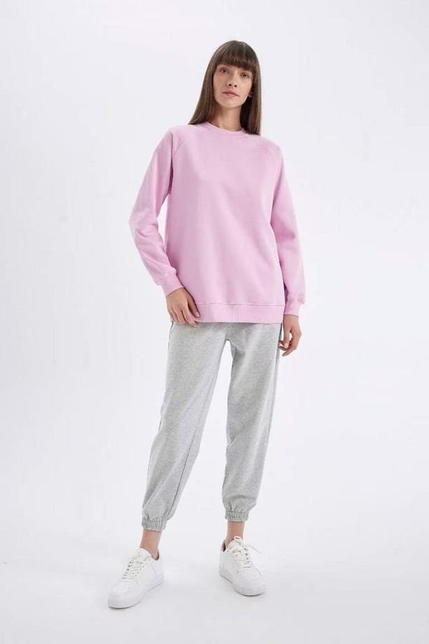 Jogger Eşofman Altı Basic Düz Yüksek Bel Paçası Lastikli Cepli 25k801t01501 - 5