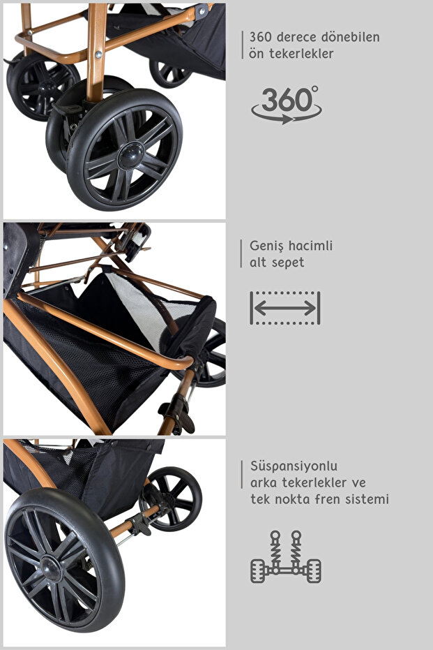 Çift Yönlü Bebek Arabası - 5