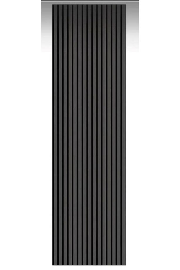 Mdf Ahşap Akustik Dekoratif Duvar Paneli 60x280 Cm - Antrasit Gri - 6
