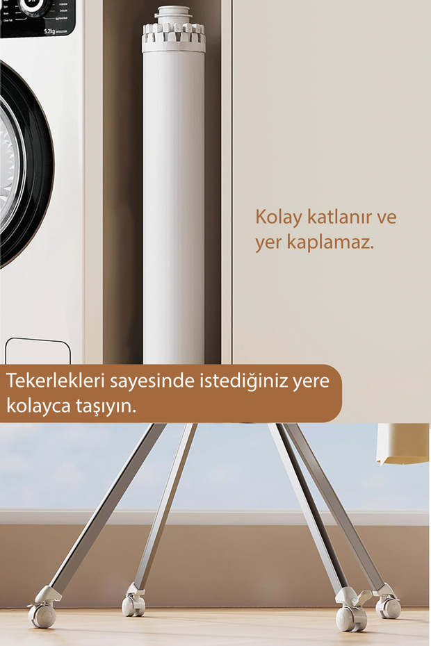 Katlanabilir Ahtapot Çamaşır Kurutma Askısı - Kule Çamaşır Askılığı - 4