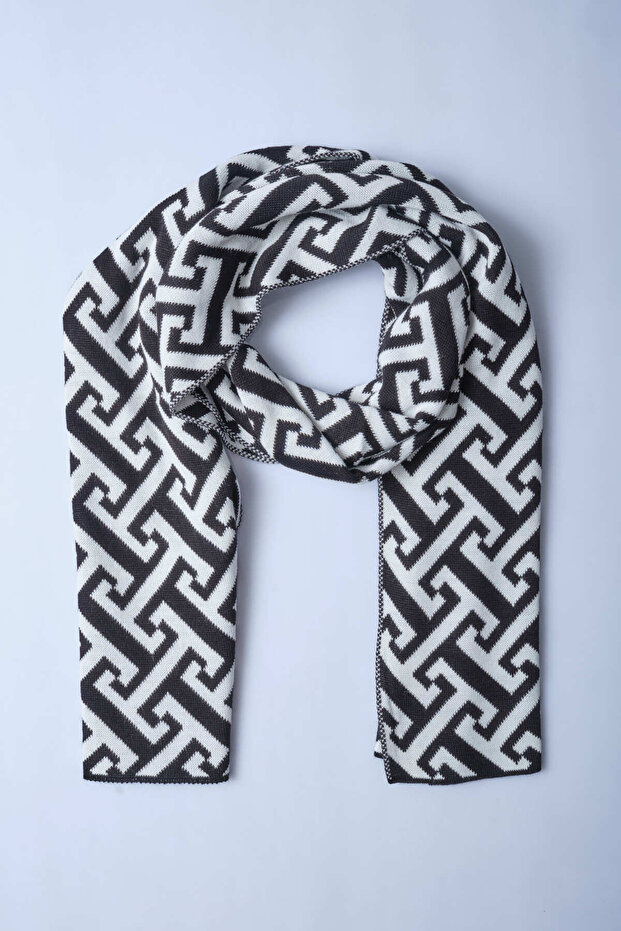 T Desenli Triko Atkı - 5