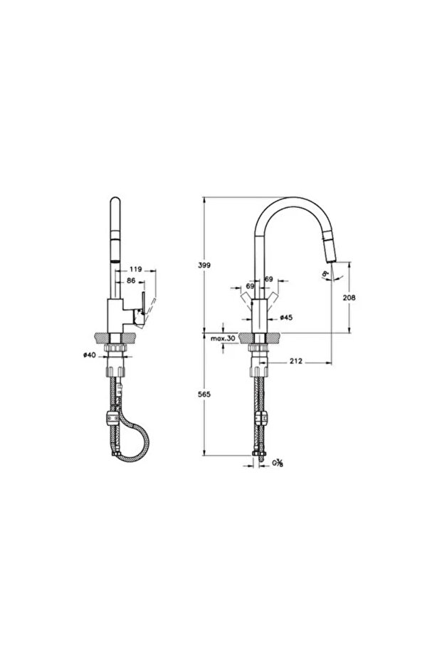 Maestro Standart Pull-down Eviye Bataryası A42162 - 3