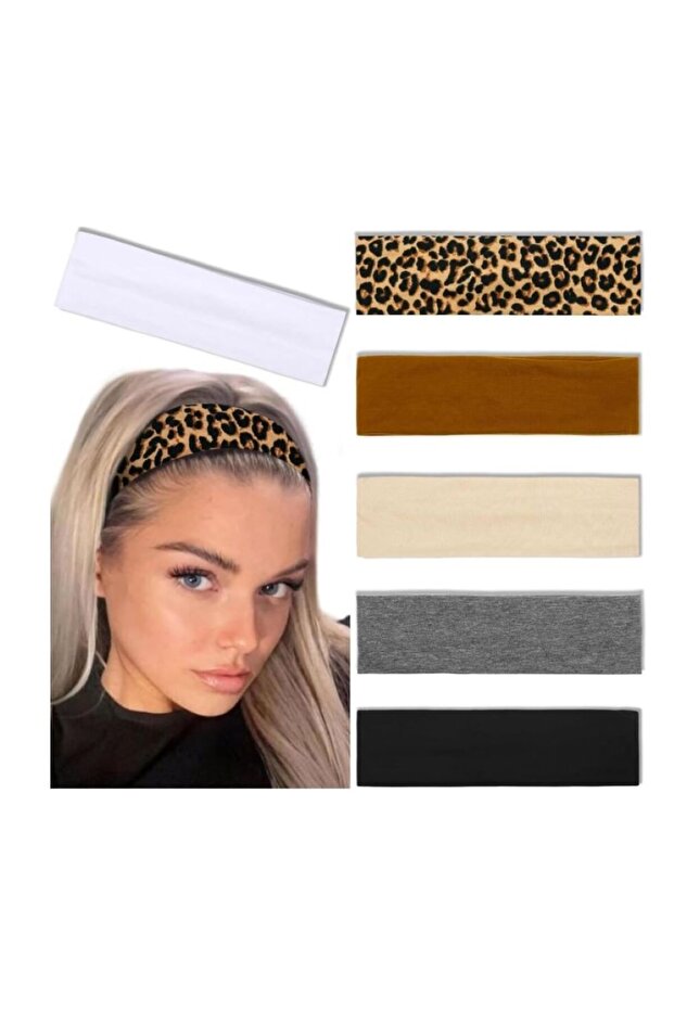 Leopard Patterned Headband Set - 1
