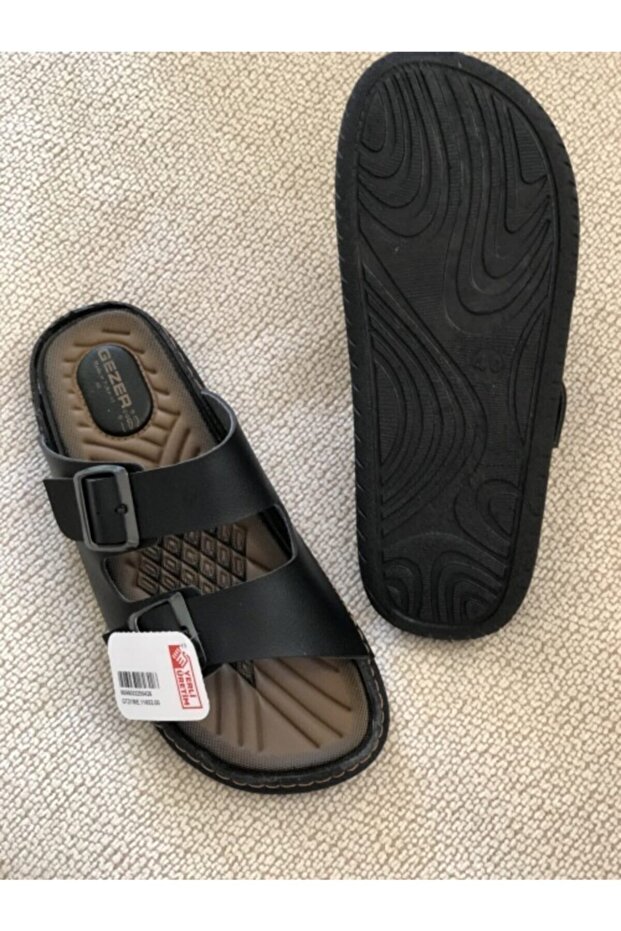 Férfi ortopéd, kényelmes talpú, állítható férfi papucs - 2