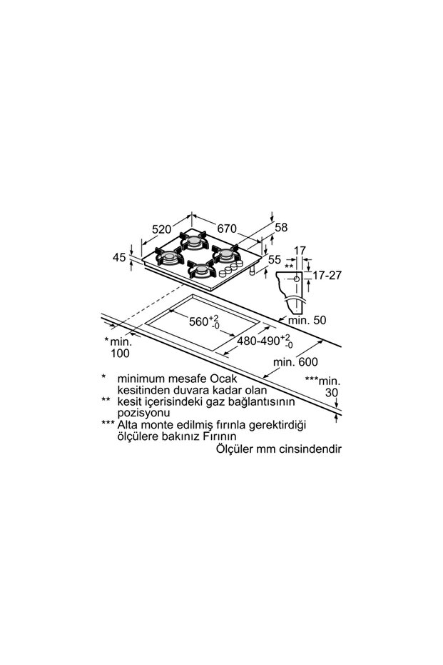 Eo7c8pp30o Sert Cam Ankastre Ocak Antrasit - 6