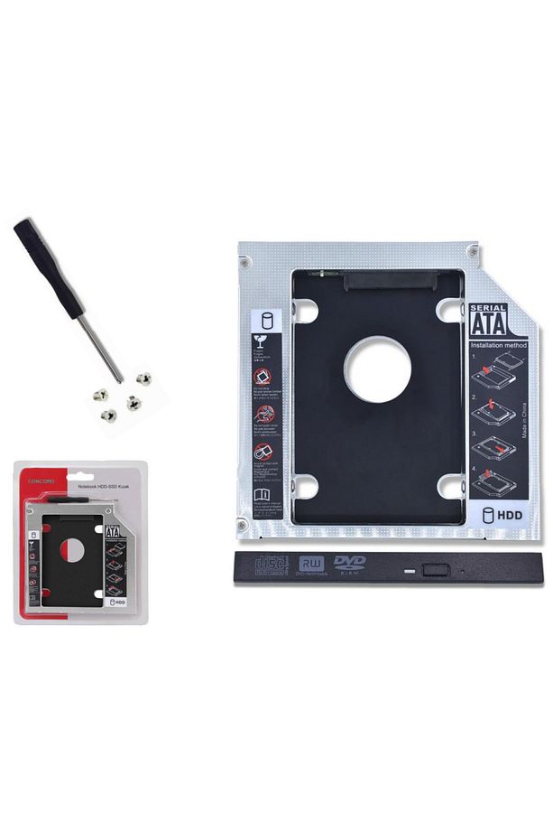 Caddy Notebook 9.5mm Cdrom Yerine Hdd/ssd Takma Aparatı - 1