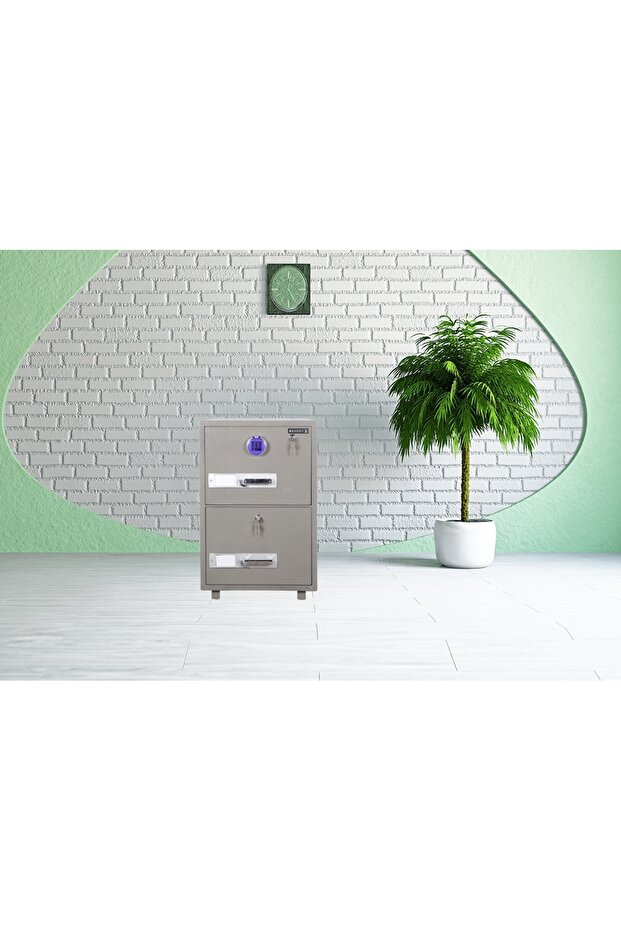 Secureplus 680-2Dk 2 Dial Lockable Drawer Storage Hammertone Paint (2 Drawer, Key + Digital Dial) - 3