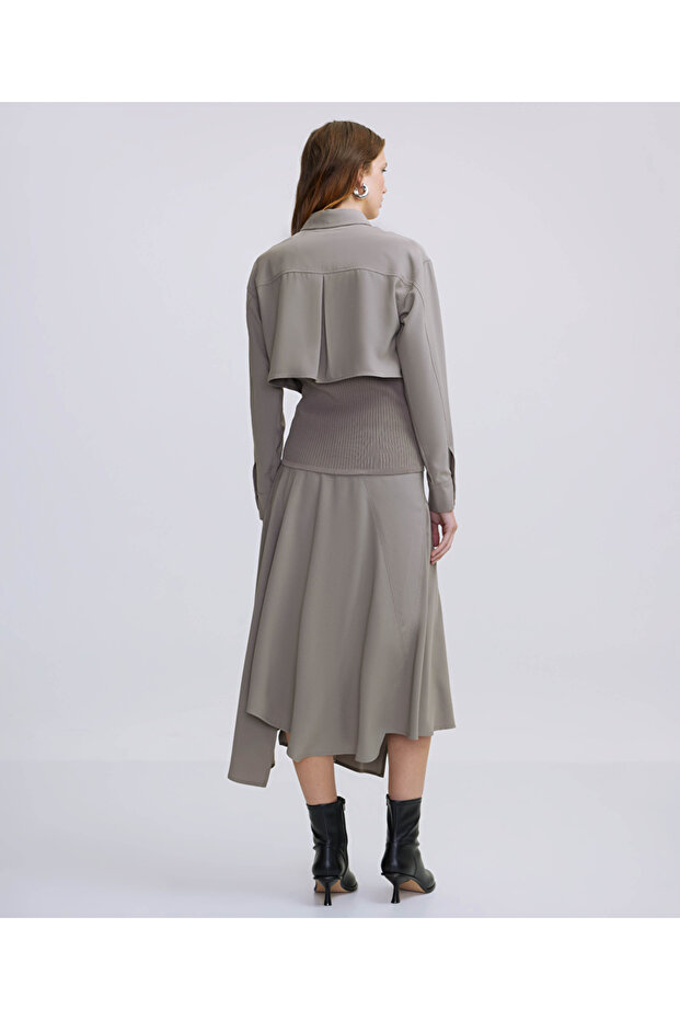 Triko mix midi etek - 6