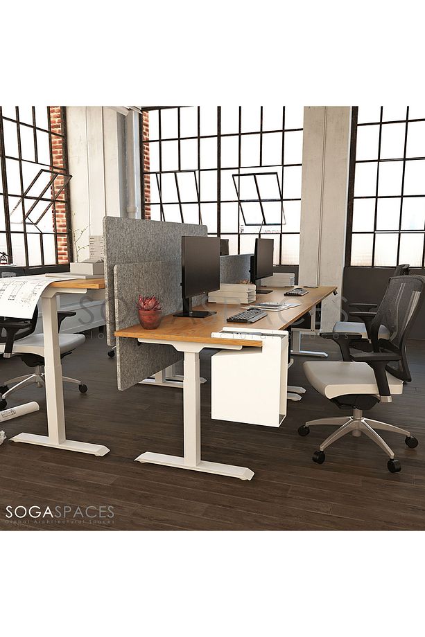 Regula Desk 3P - Elektrikli Yüksekliği Ayarlanabilir Çalışma Masası Siyah Ayak Antrasit Tabla 180x80 - 3