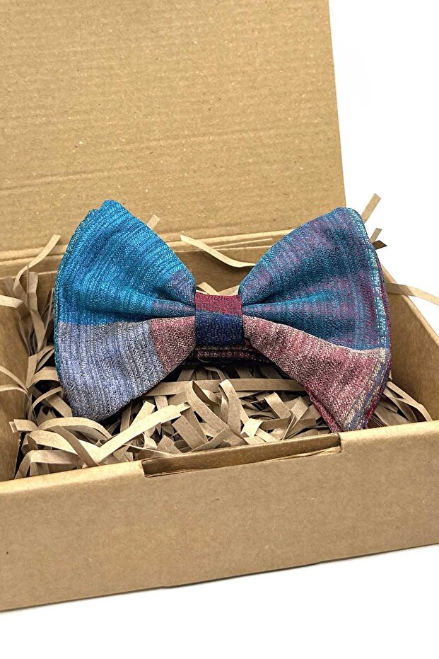 Bow Tie P1961 - Multicolored Sand Pattern Patchwork - 1