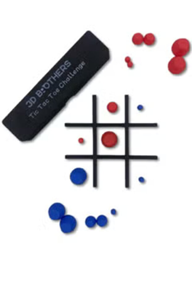 تحدي لعبة Tic Tac Toe وهي لعبة لوحية استراتيجية (XO) مع صندوق تخزين