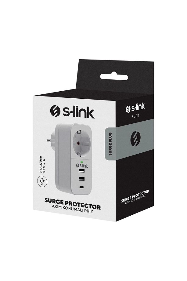 Isıya Duyarlı Devre Ve Akım Korumalı Priz 16a/250v 750 Joule 2 Usb + 1 Type C 5v2.4a Tekli Priz - 4