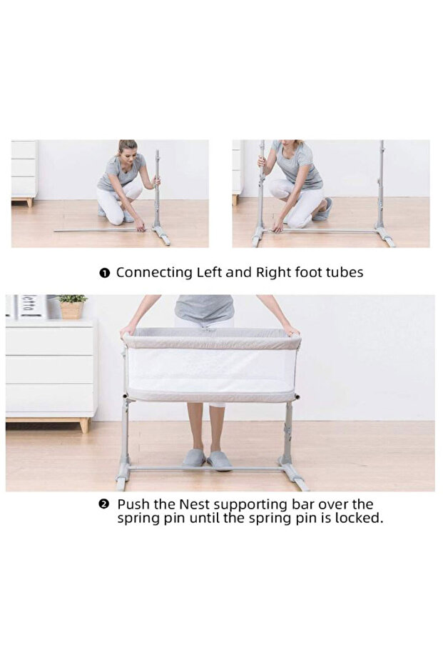 - سرير أطفال قابل للتعديل بجانب السرير - 4