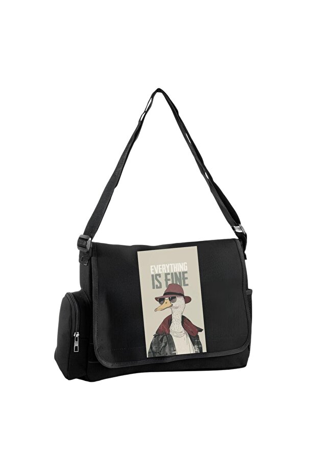 Printed Messenger Bag - 1