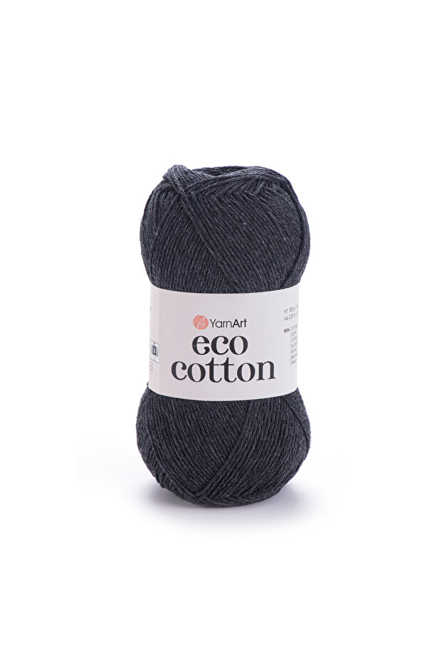 Eco Cotton Anthracite-780 - Hand Knitting Strip