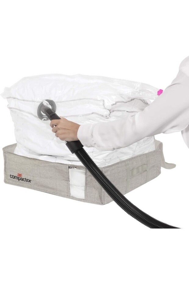 صندوق تخزين مفرغ من الهواء شبه صلب موفر للمساحة أسفل السرير بسعة 145 لترًا - 3