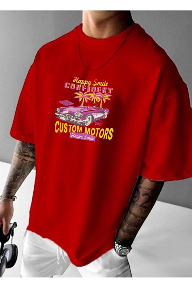Custom Motor Printed Oversize Tee