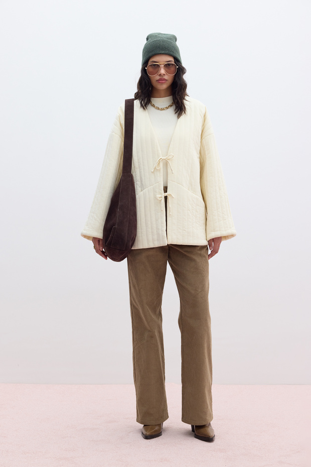 KAPİTONE BAĞLAMALI MONT VANİLYA - 5