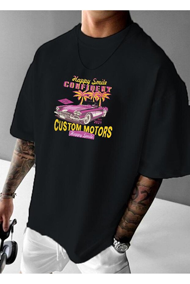 Custom Motorcycle Printed Oversize T-Shirt