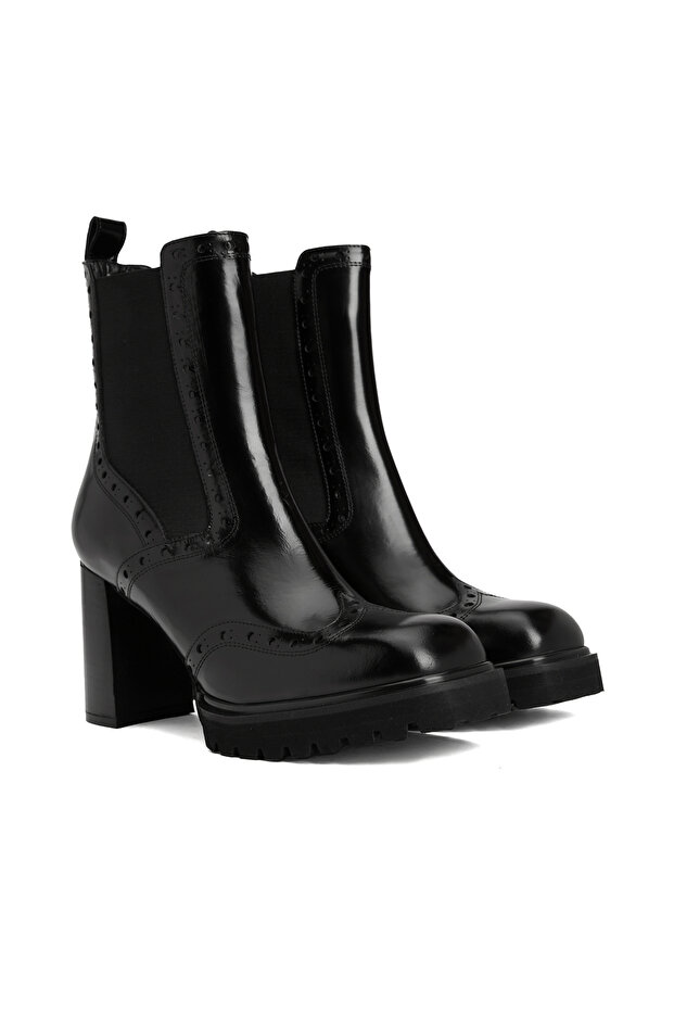 Siyah Kadın Deri Bot - 1