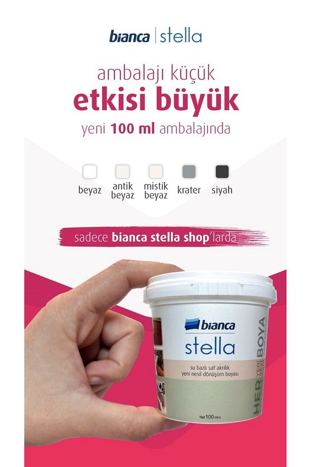 Stella Mini Dönüşüm Boyası 100 Ml Tava Rulo Fırça Set - 3