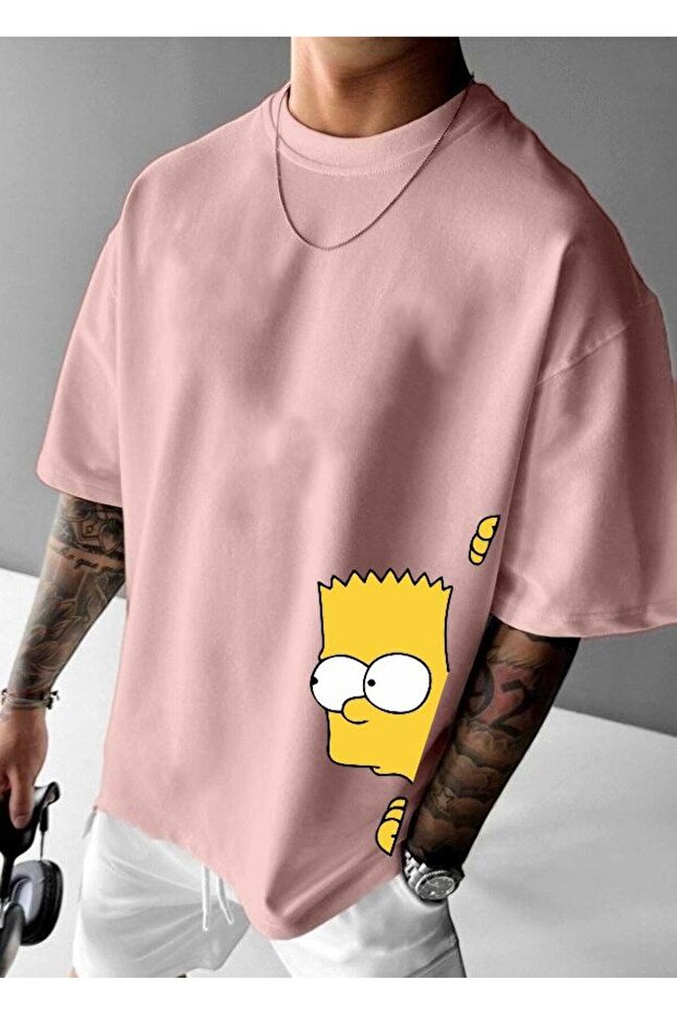 Cartoon Character Printed Oversize T-Shirt