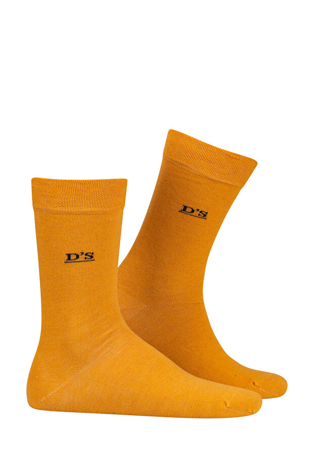 Erkek Pamuk Çorap Basic Hardal - 1