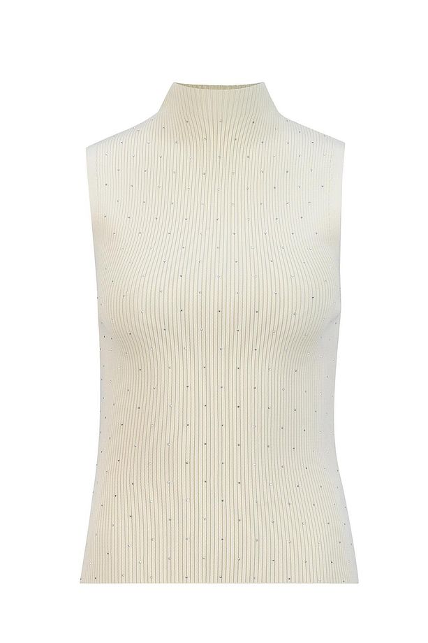 Taşlı Triko 24kd2807 Ekru - 1