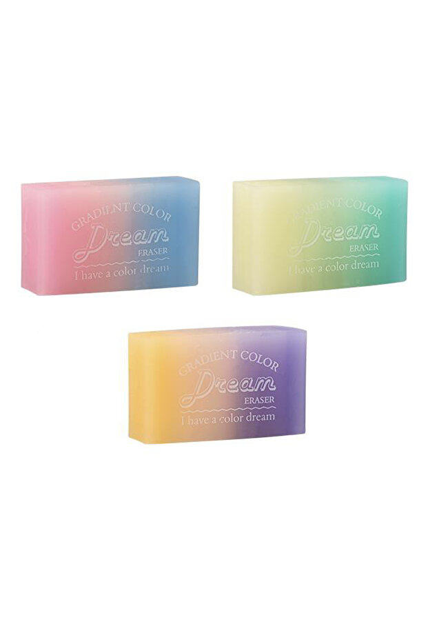 Gradient Color Eraser 3Pcs - 1