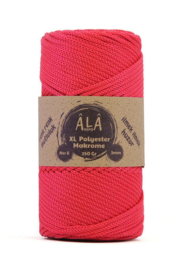 XL Polyester Makrome  No:6 (Kalın) Çanta İpi Salıncak İpi - 1
