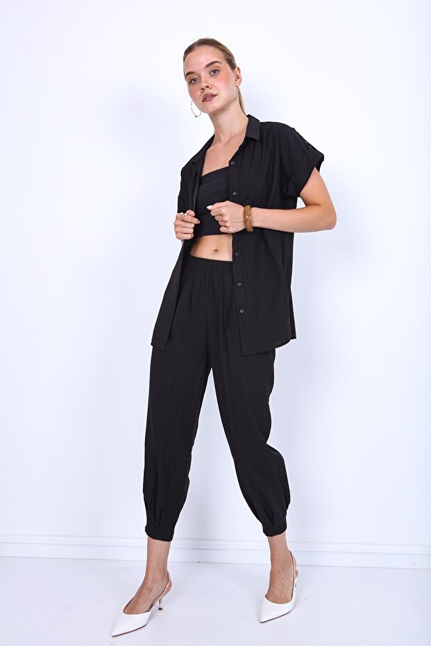 Pileli Havuç Pantolon - 2