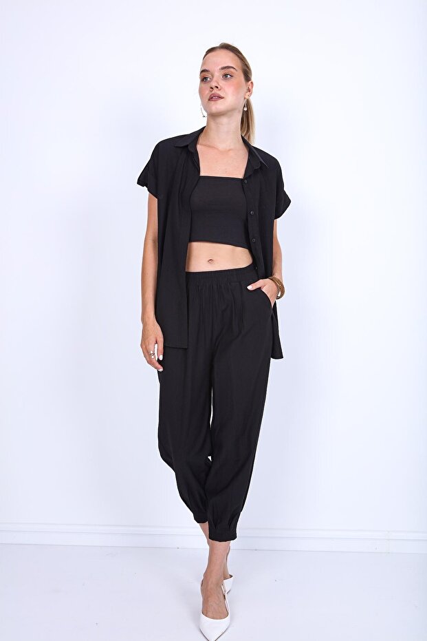 Pileli Havuç Pantolon - 4