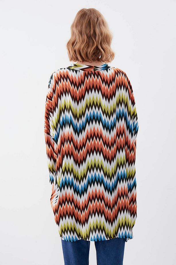 Zigzag Desenli Salaş Hırka - 5