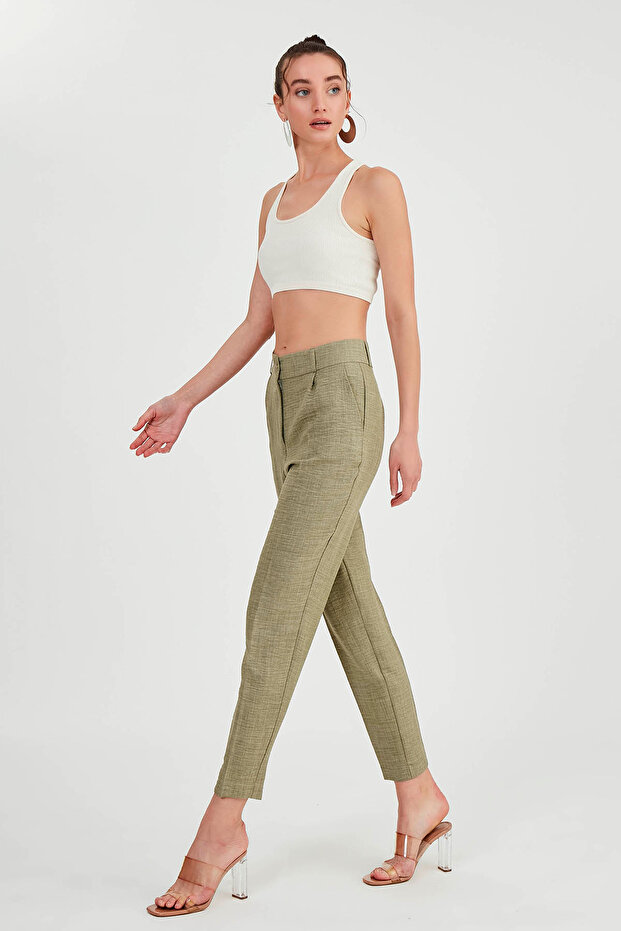 بنطلون عالي الخصر بزرين - 3