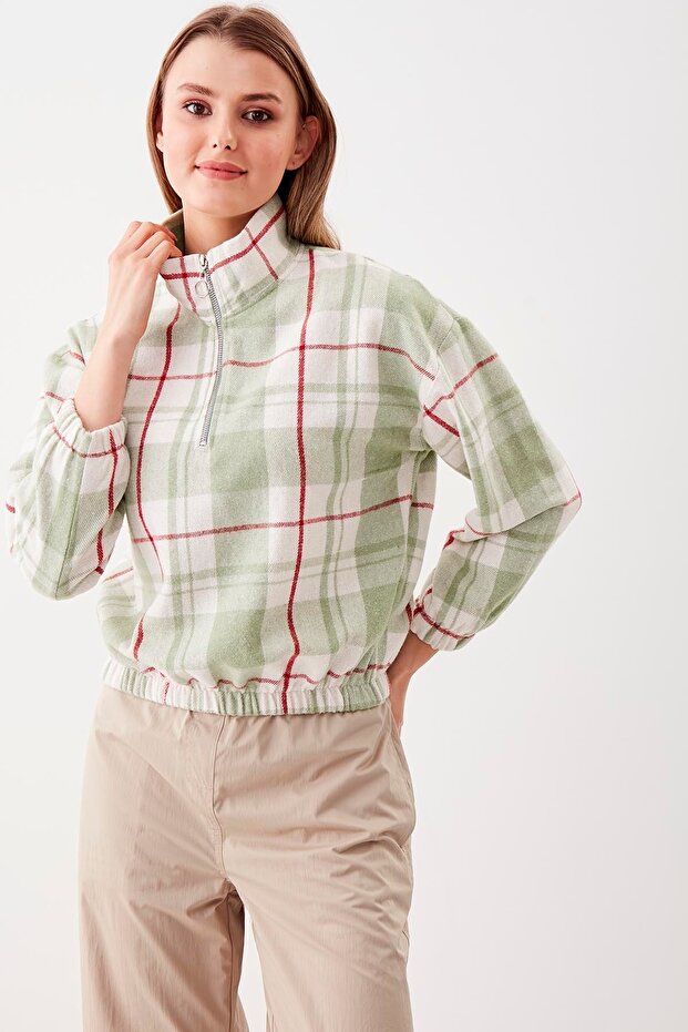 انغلق العرق الياقة العالية منقوشة نمط - 1