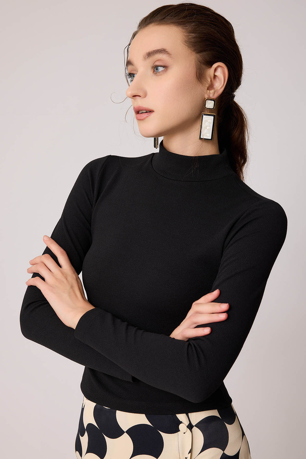 Dik Yaka Crop Bluz - 3