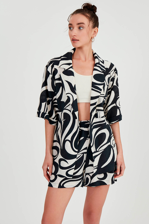 Desenli Salaş Ceket - 4