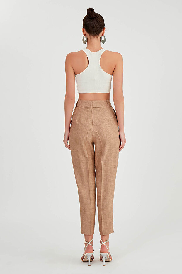 بنطال بخصر عالٍ بزرين - 5