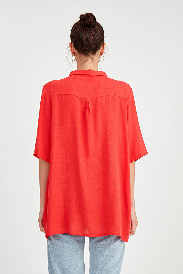 بلوزة بتصميم أمامي بأزرار وربطة عنق - 5