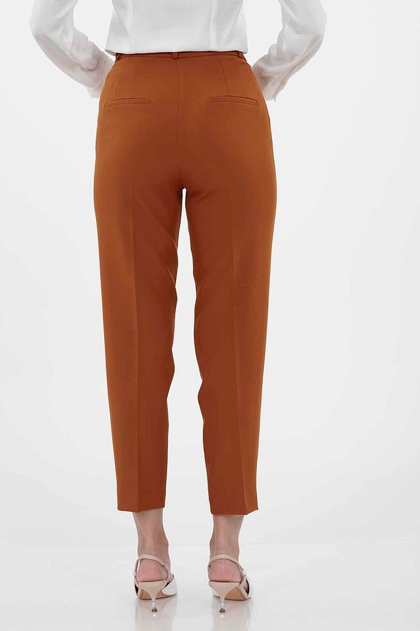 Yüksek Bel Kumaş Pantolon - 4